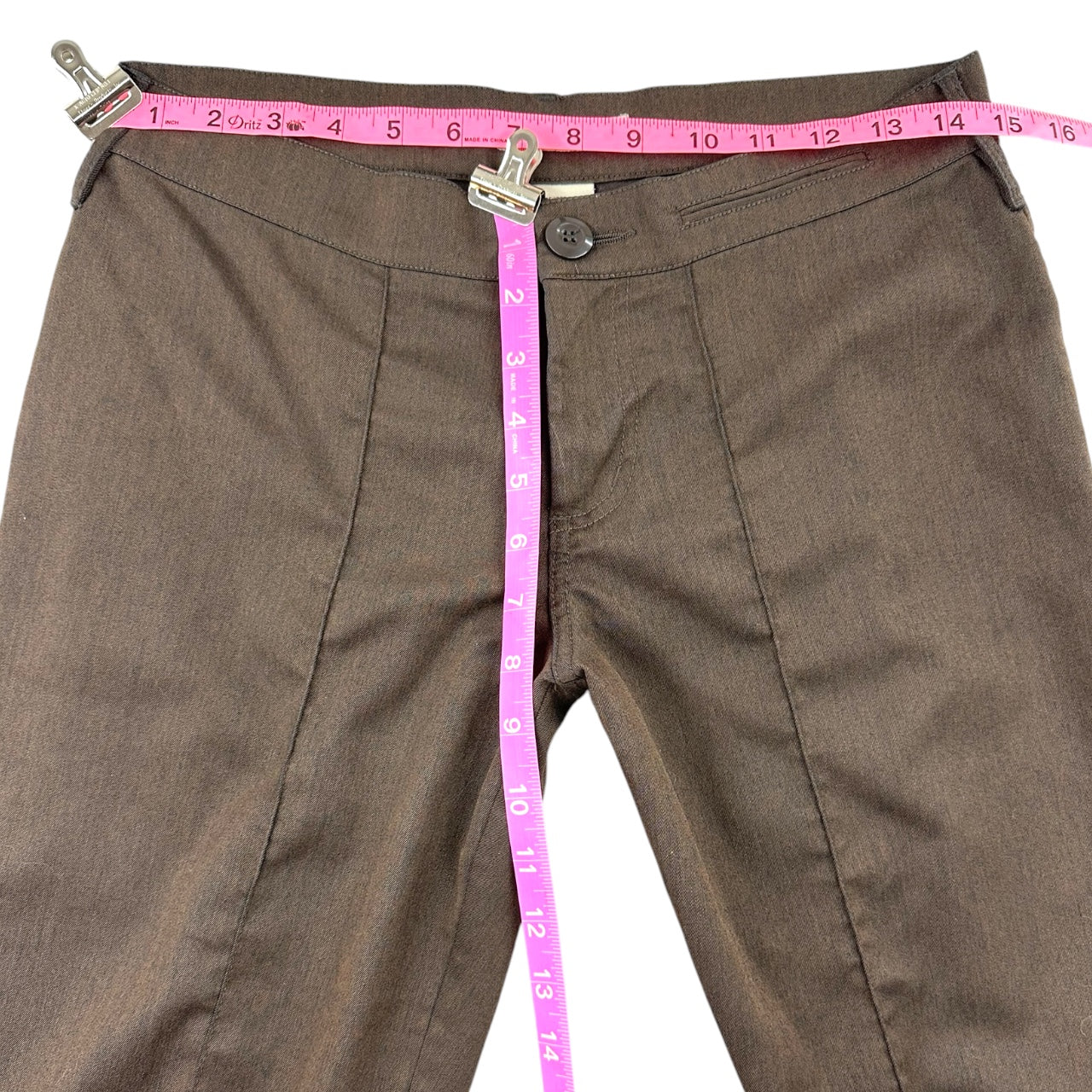 Vintage 90s Joujou Brown Flared Mid Rise Trousers