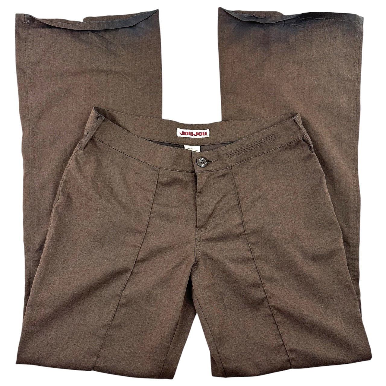 Vintage 90s Joujou Brown Flared Mid Rise Trousers
