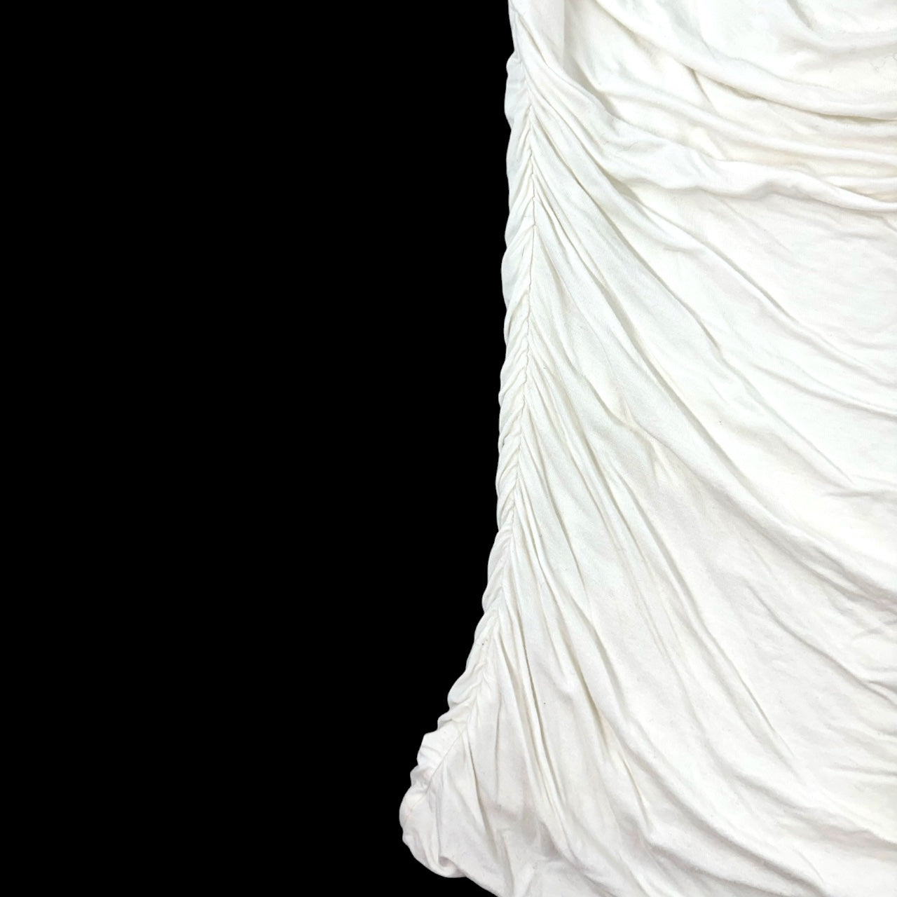 Y2K Maurice's White Ruched Cowl Neck Tank Top