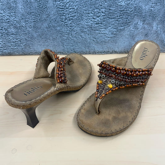 Vintage Rialto Brown Boho Kitten Heels