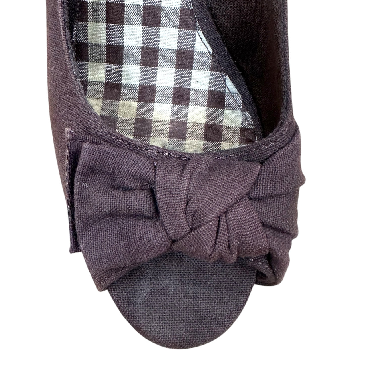Vintage Y2K American Eagle Brown Peep Toe Wedges