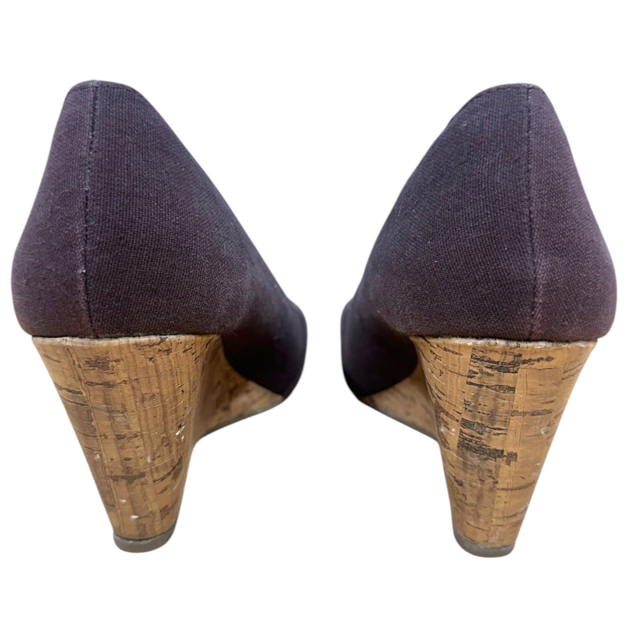 Vintage Y2K American Eagle Brown Peep Toe Wedges
