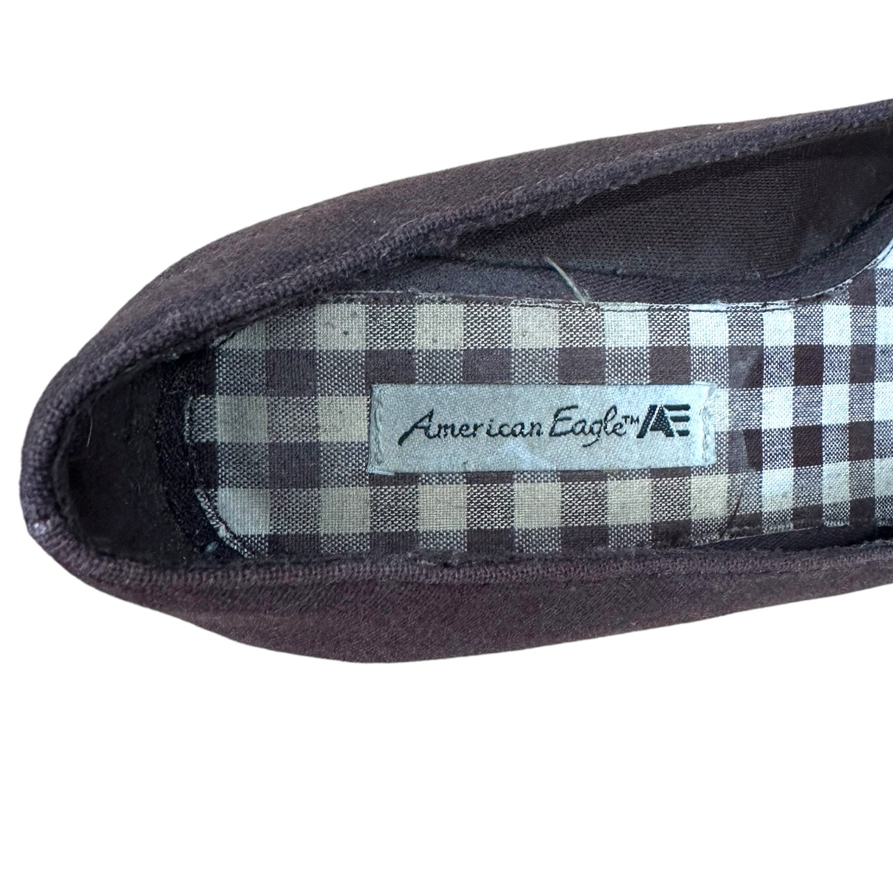 Vintage Y2K American Eagle Brown Peep Toe Wedges