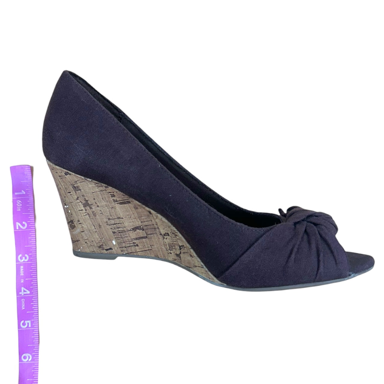 Vintage Y2K American Eagle Brown Peep Toe Wedges
