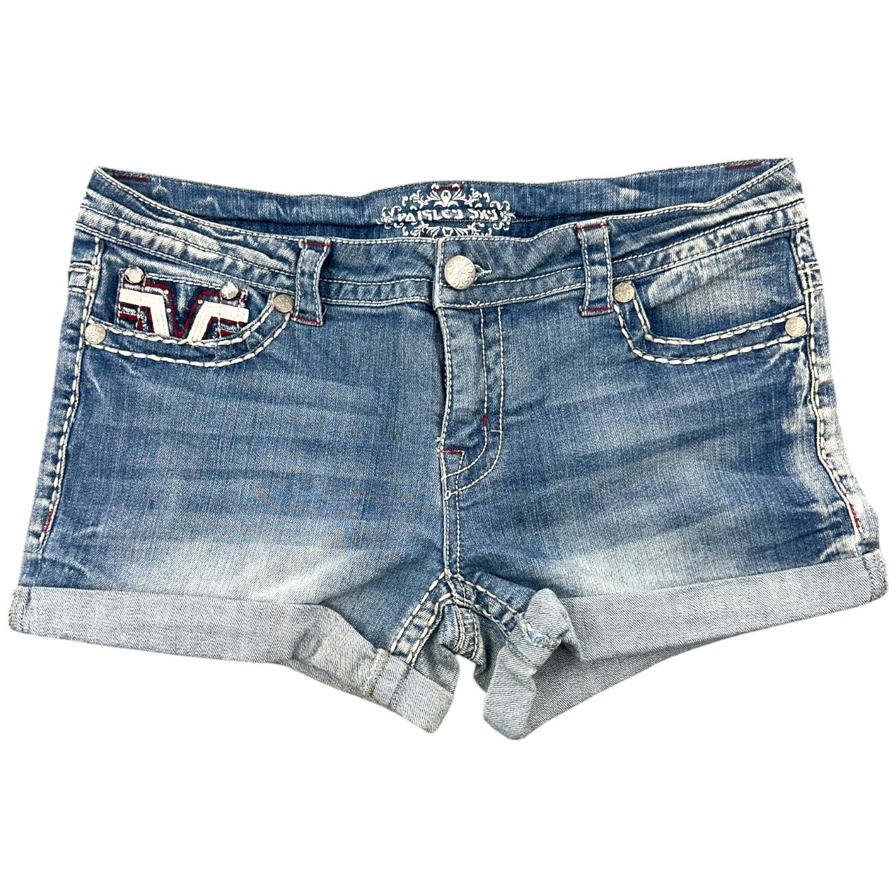 Vintage Y2K Americana Embellished Denim Shorts