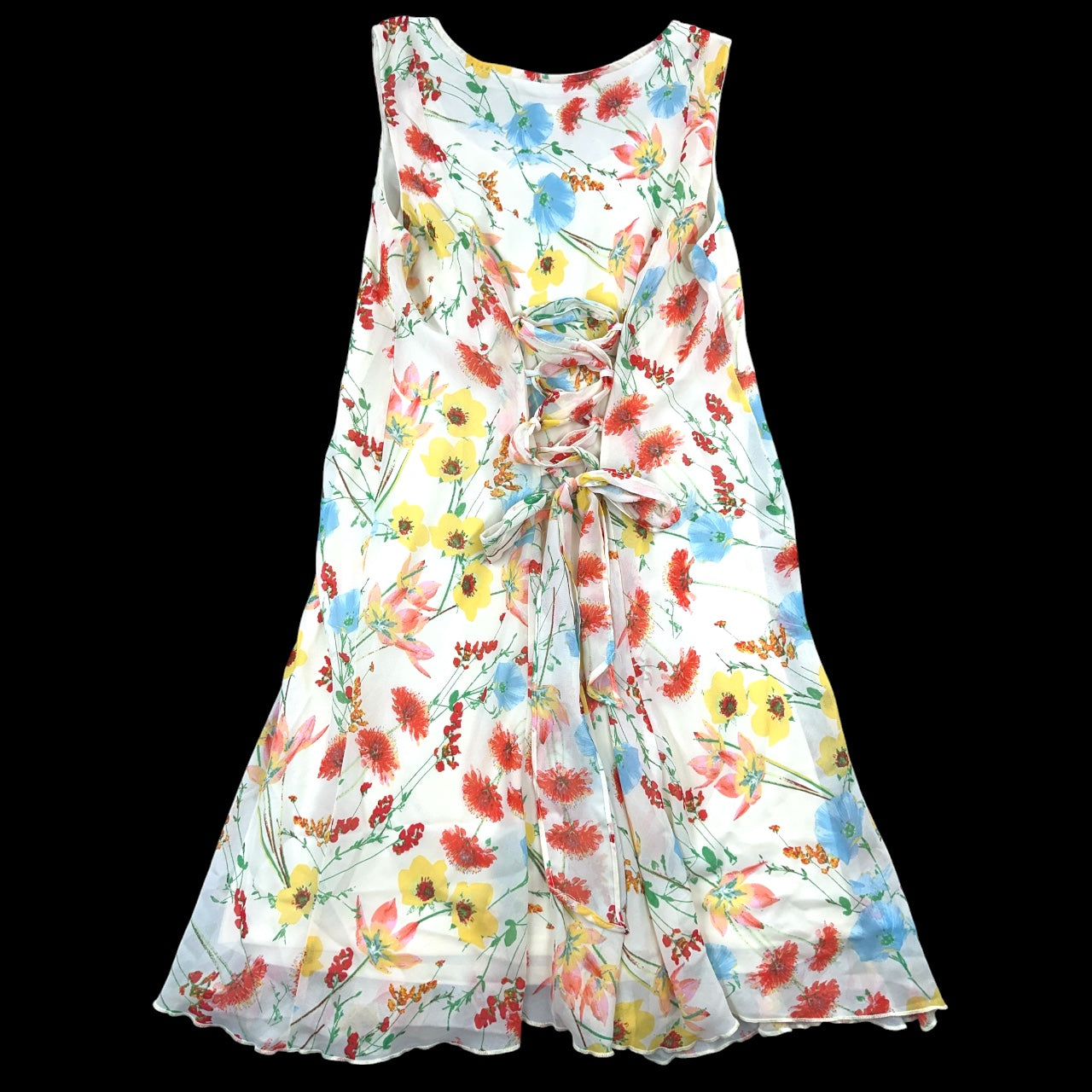 Vintage Robbie Bee Floral Ruffle Mini Dress