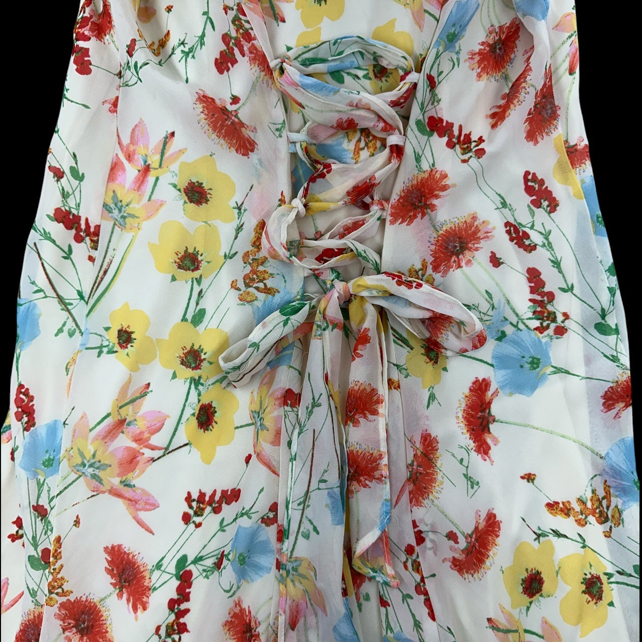 Vintage Robbie Bee Floral Ruffle Mini Dress
