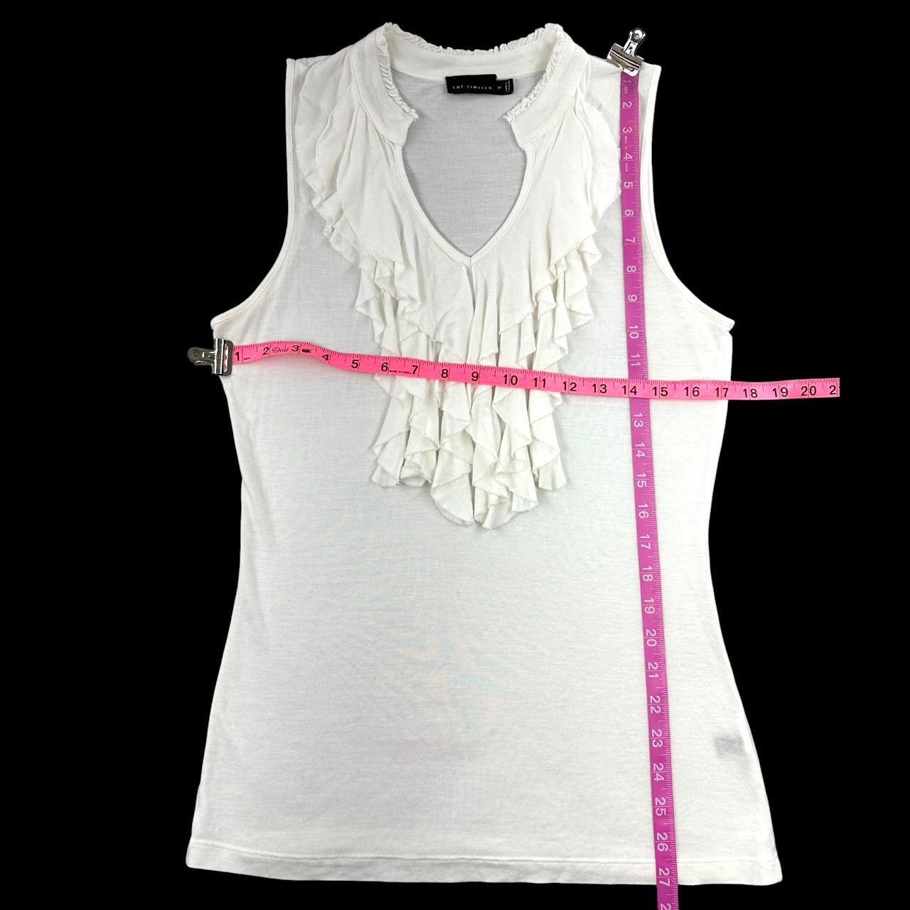 Vintage Y2K THE LIMITED Ruffle Front Tank Top