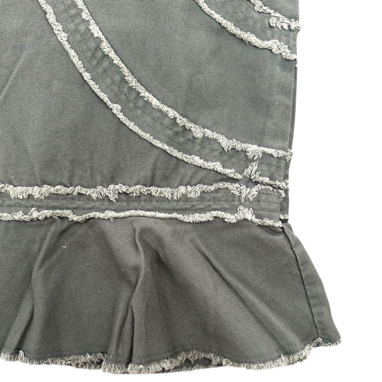 Y2K Xhilaration Grey Denim Ruffle Skirt