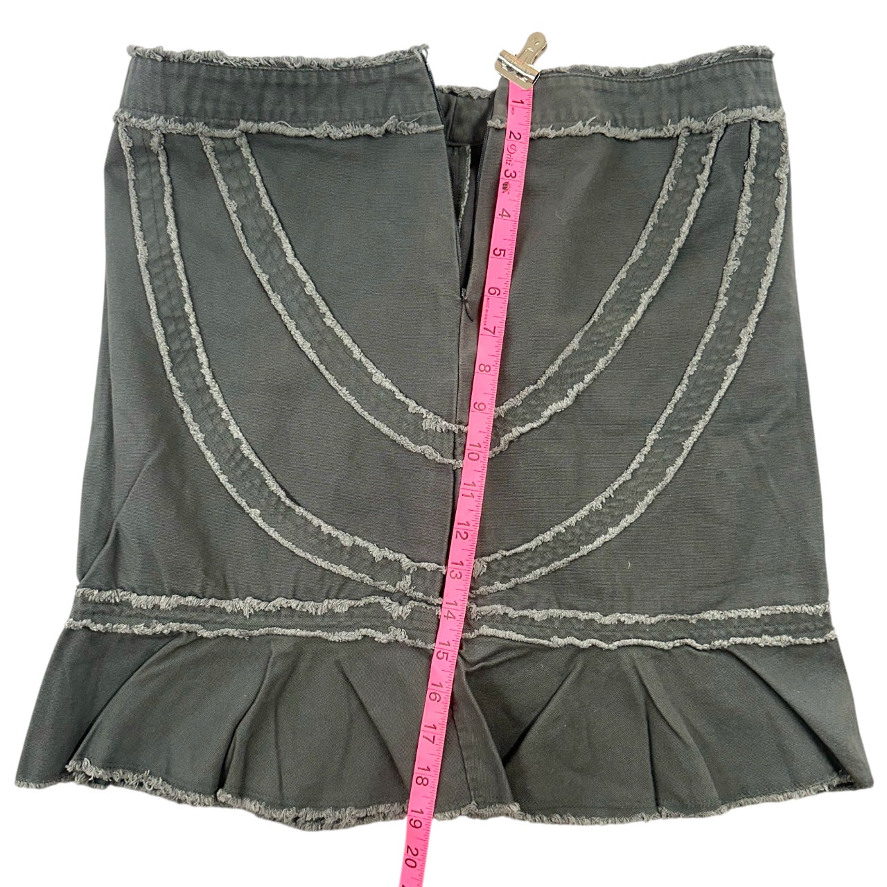 Y2K Xhilaration Grey Denim Ruffle Skirt
