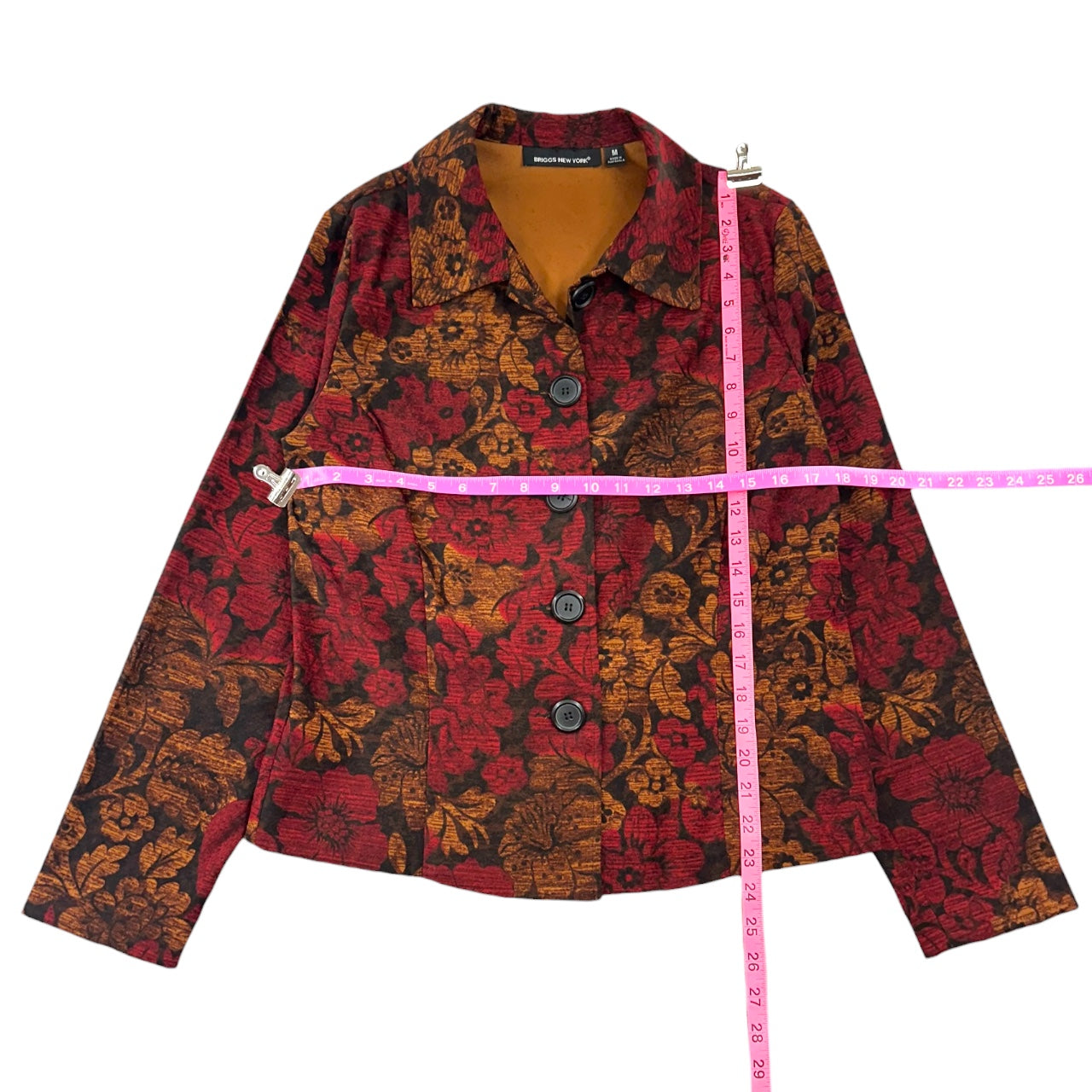Vintage 90s Briggs New York Floral Tapestry Blazer