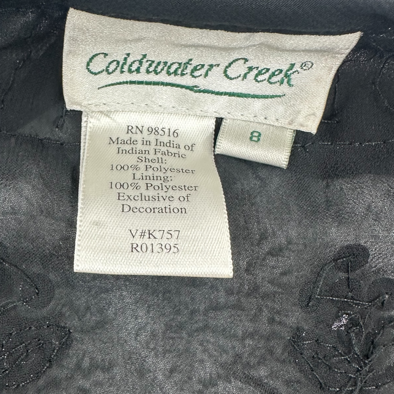 Vintage Coldwater Creek Sheer Beaded Ruffle Cardigan