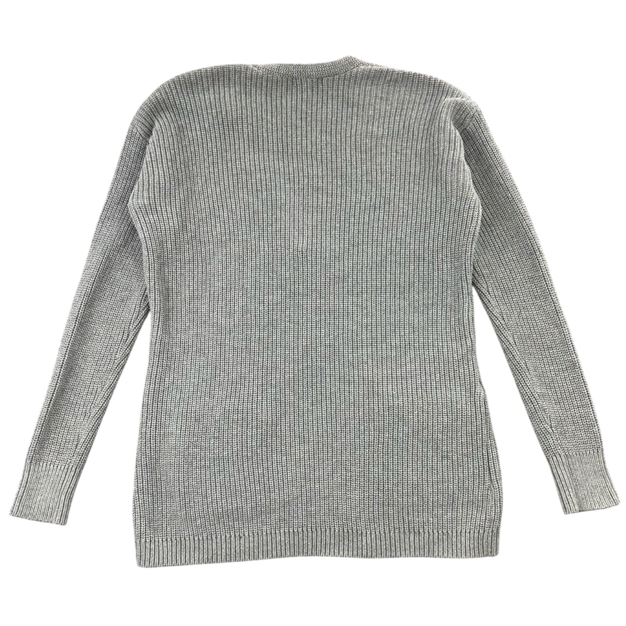 Vince Camuto Grey Ribbed Zip Up Knit Cardigan