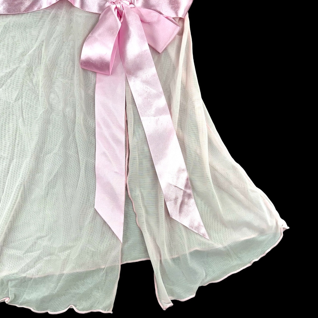 Vintage Undercover Wear Baby Pink & White Babydoll Lingerie Set
