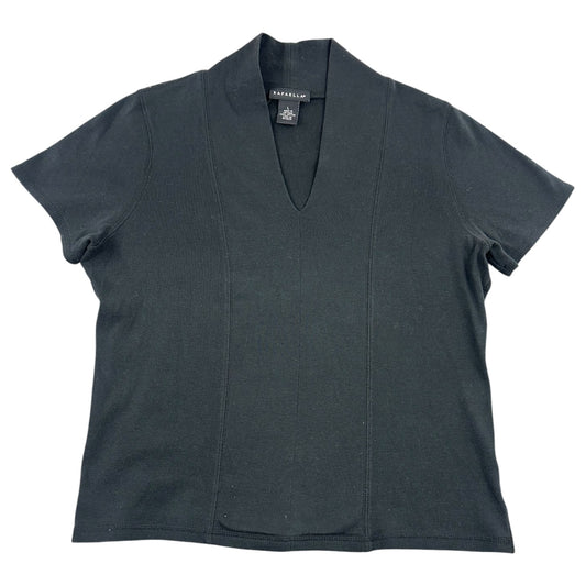 Vintage Rafaella Black V Neck Knit Top