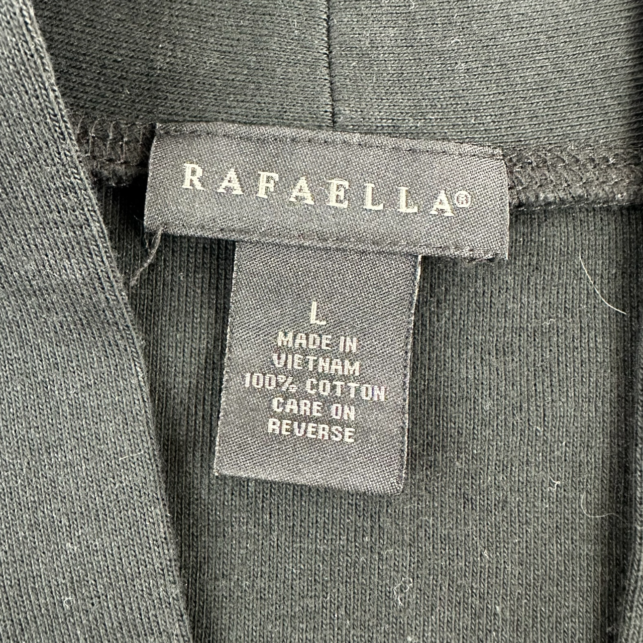 Vintage Rafaella Black V Neck Knit Top