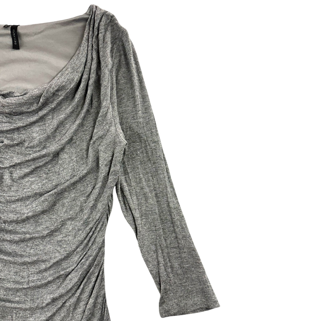 Vintage Y2K Maurices Heather Grey Cowl Neck Ruched Top