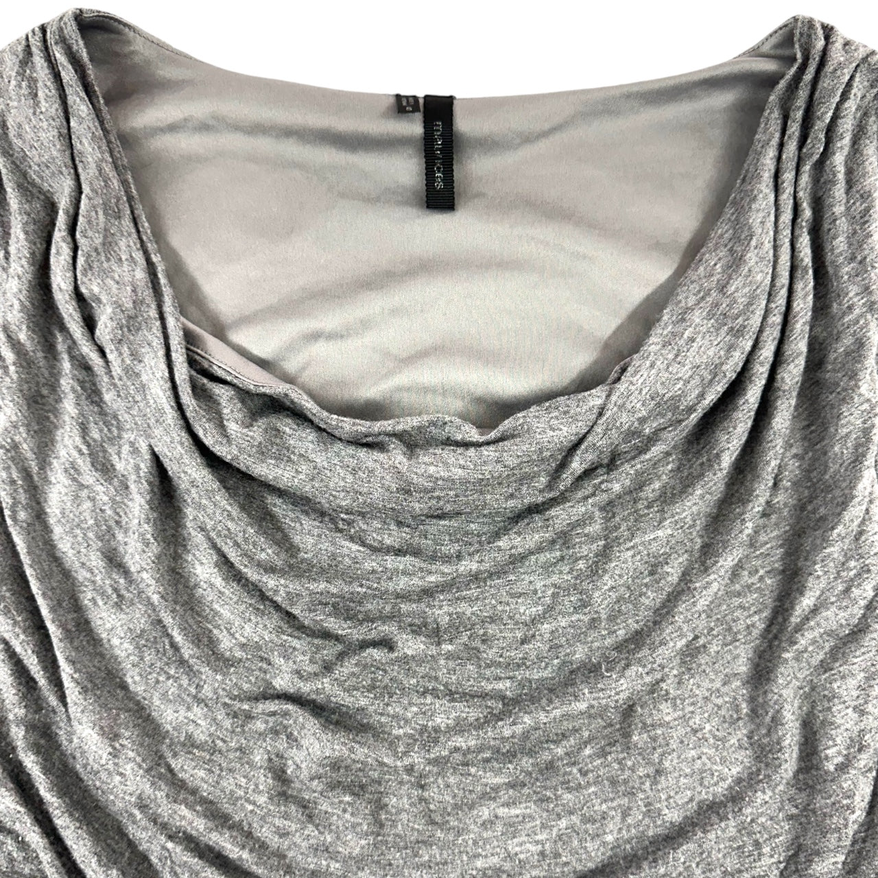 Vintage Y2K Maurices Heather Grey Cowl Neck Ruched Top