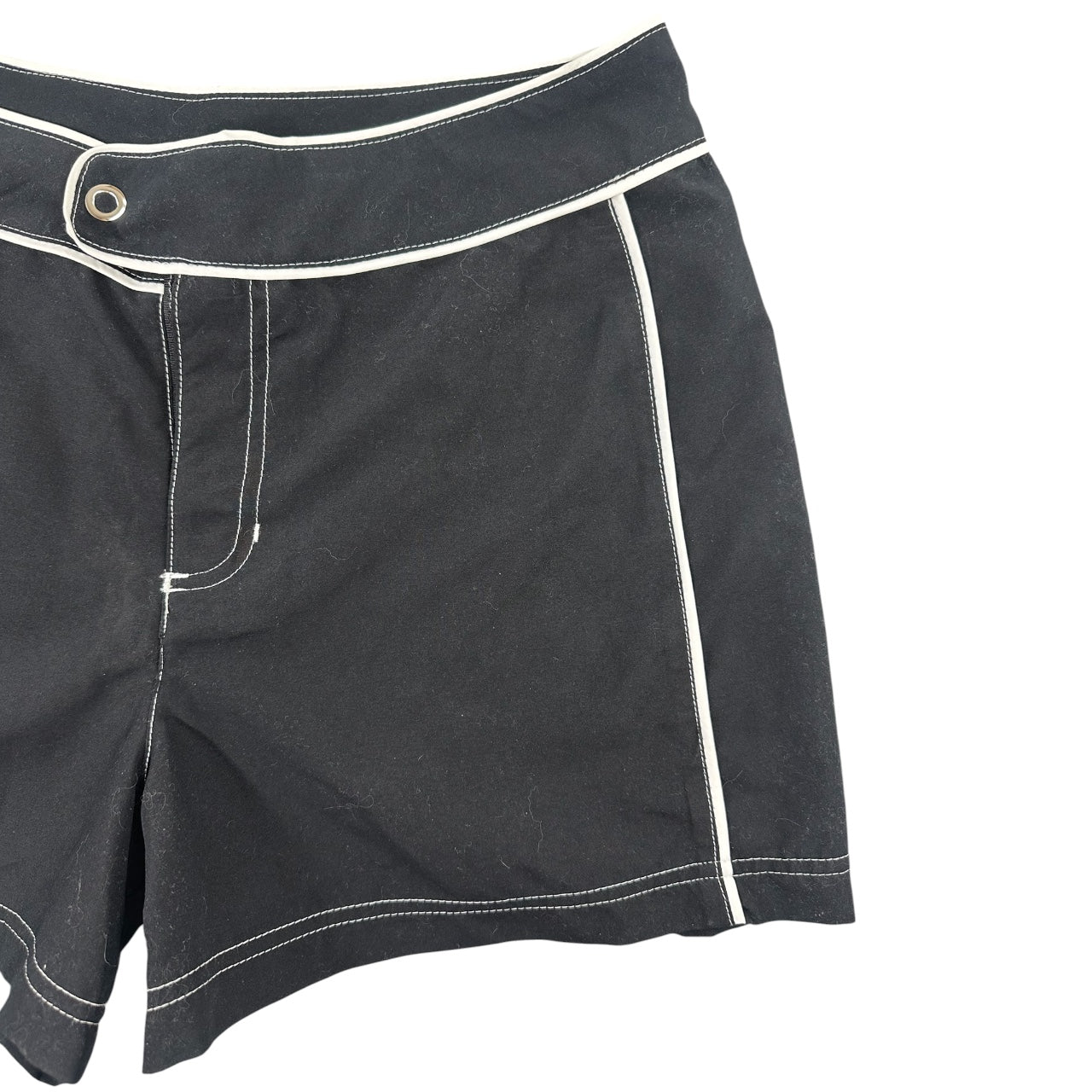 Y2K St. John's Bay Black Board Shorts with White Contrast Trim