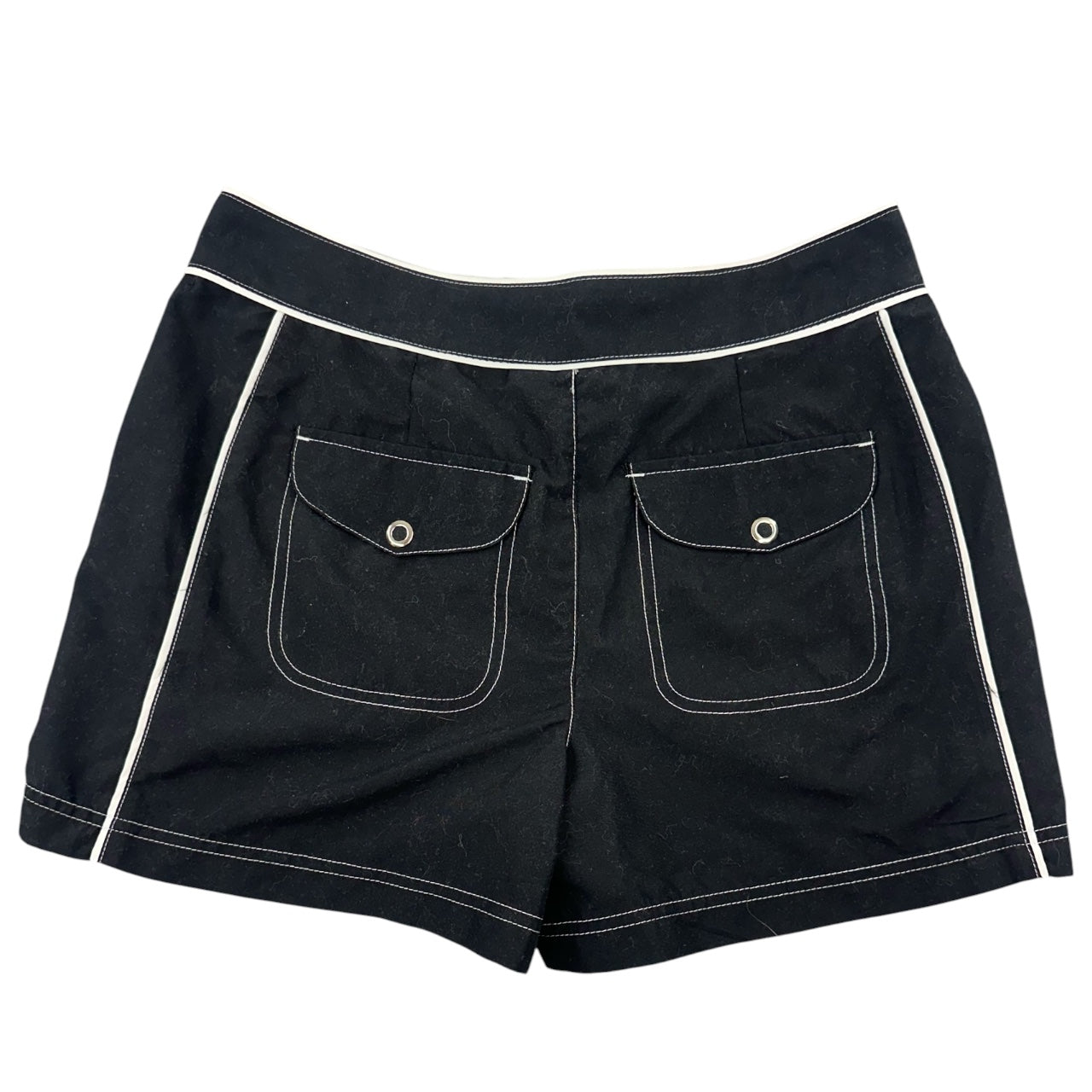 Y2K St. John's Bay Black Board Shorts with White Contrast Trim