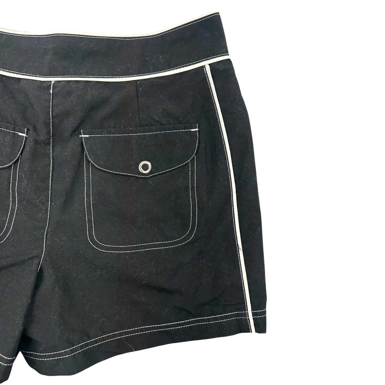 Y2K St. John's Bay Black Board Shorts with White Contrast Trim