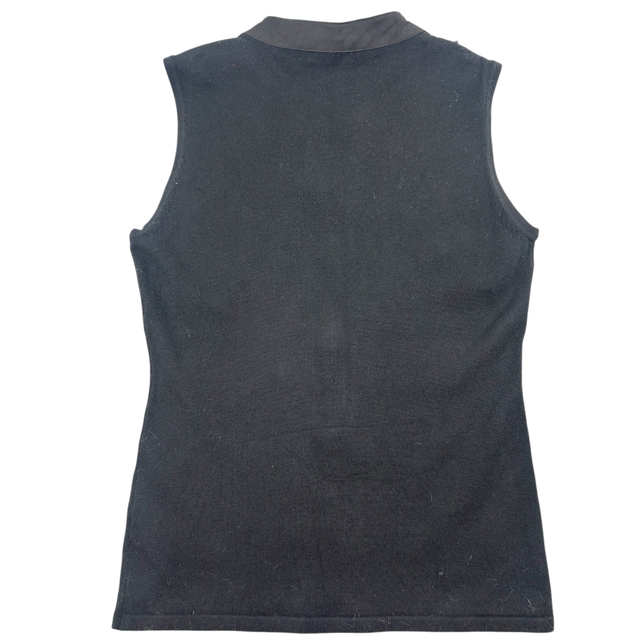 Vintage Cache Pleated Ruffle Sleeveless Blouse