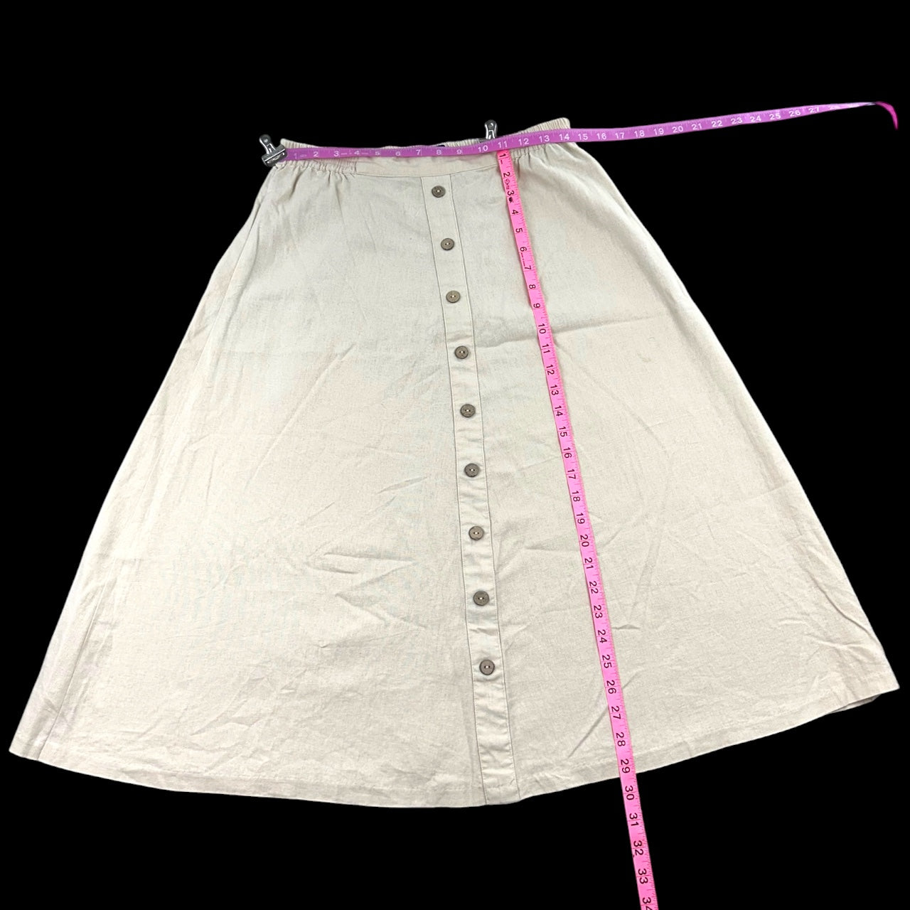 Vintage Chadwick’s Beige Button Front Midi Skirt