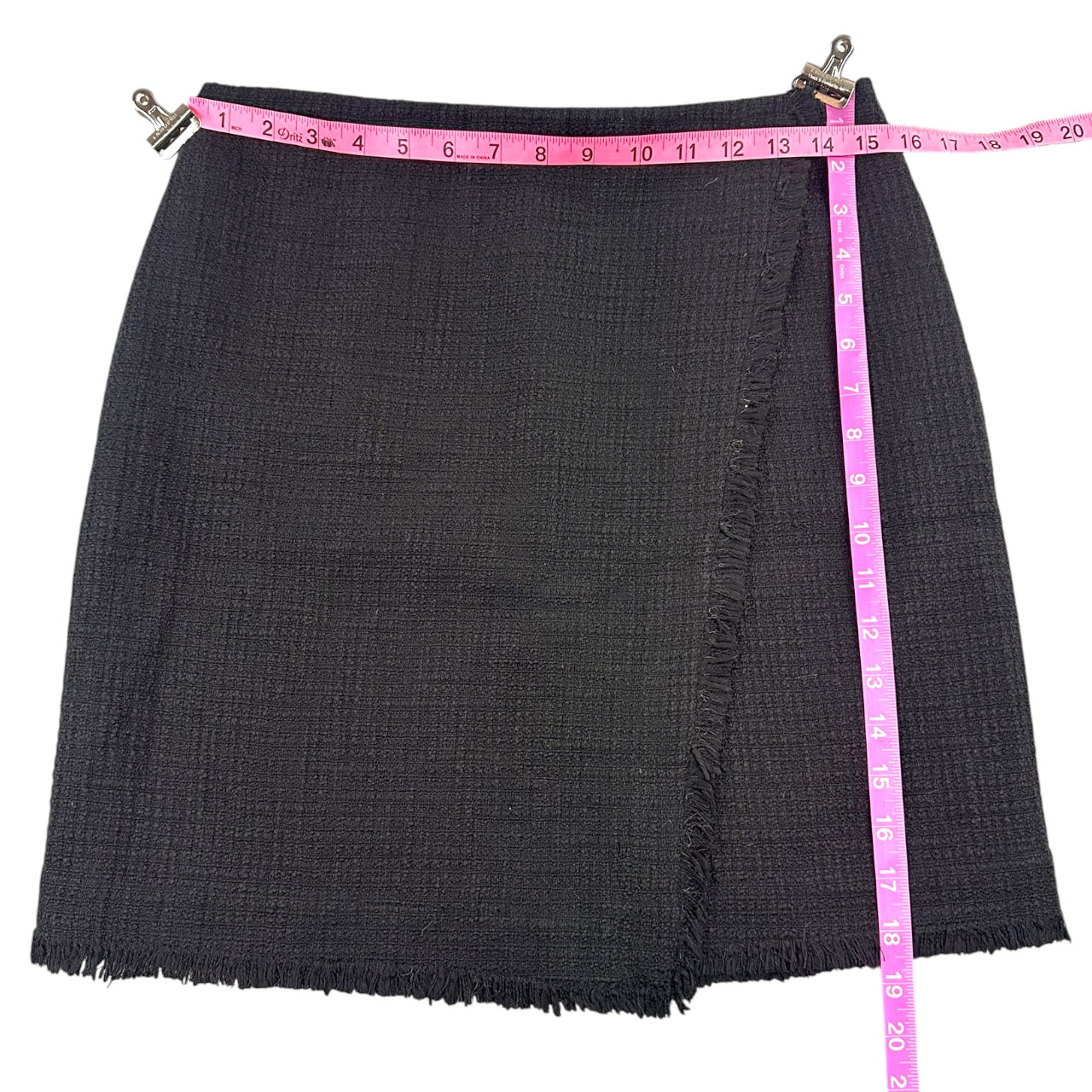 Vintage Ann Taylor Black Tweed Wrap Skirt