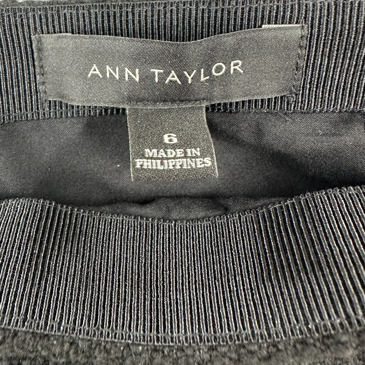 Vintage Ann Taylor Black Tweed Wrap Skirt