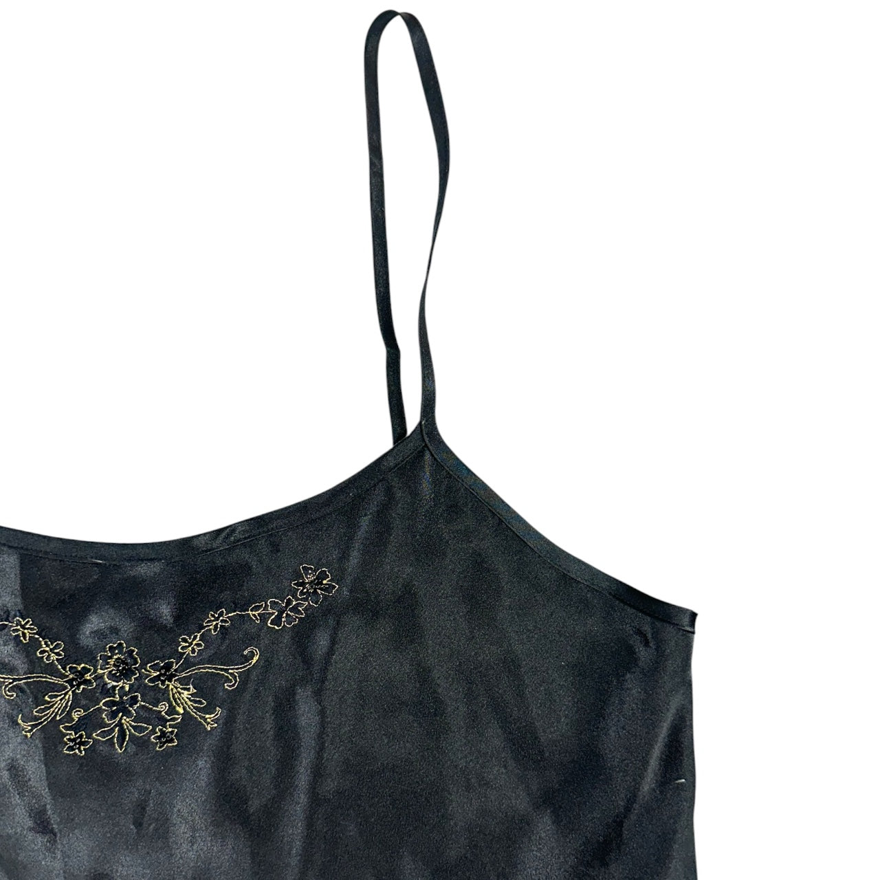 Vintage Morgan Taylor Black Satin Slip Dress