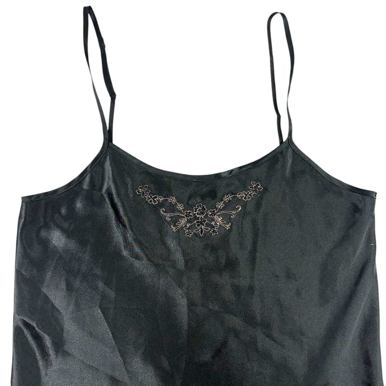 Vintage Morgan Taylor Black Satin Slip Dress