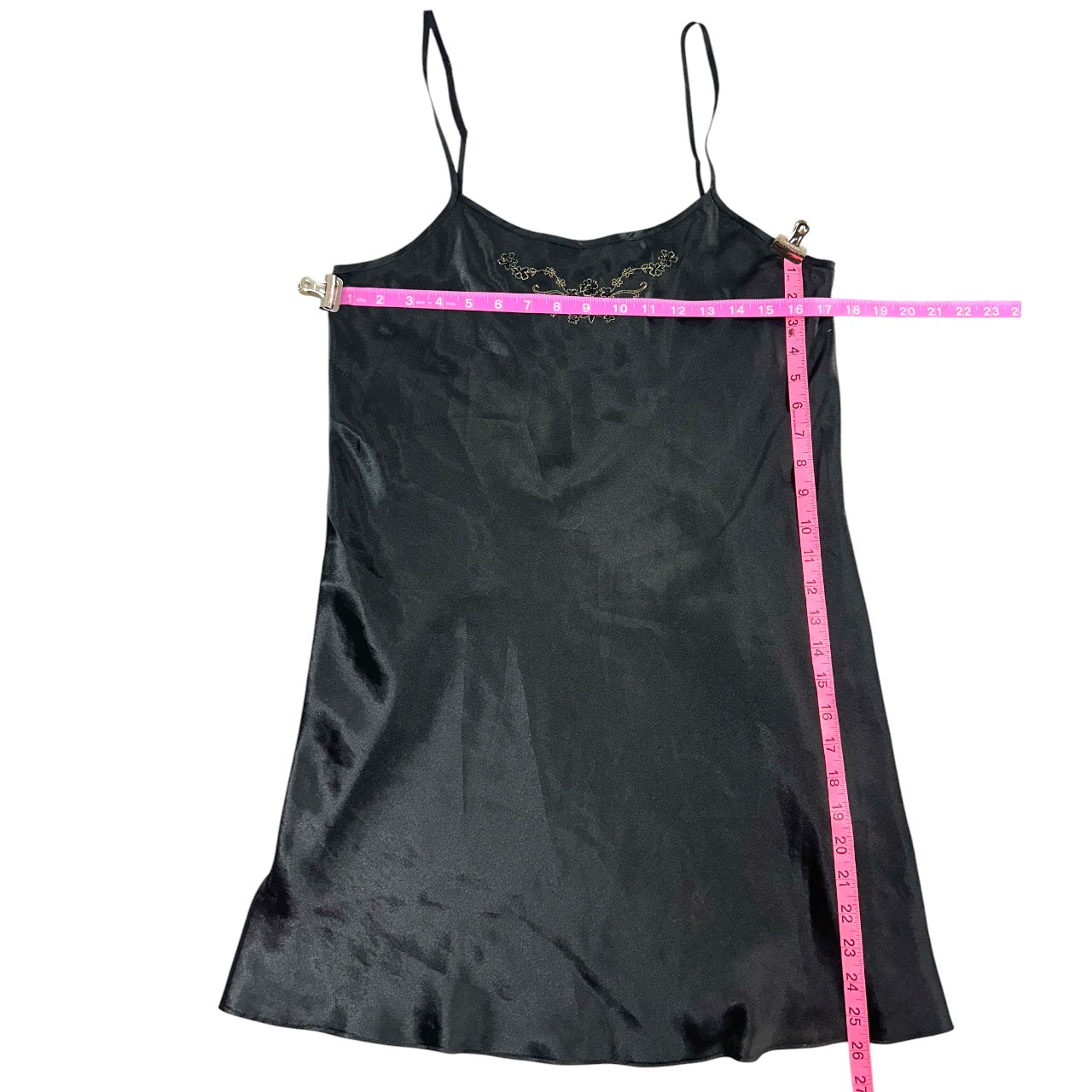 Vintage Morgan Taylor Black Satin Slip Dress
