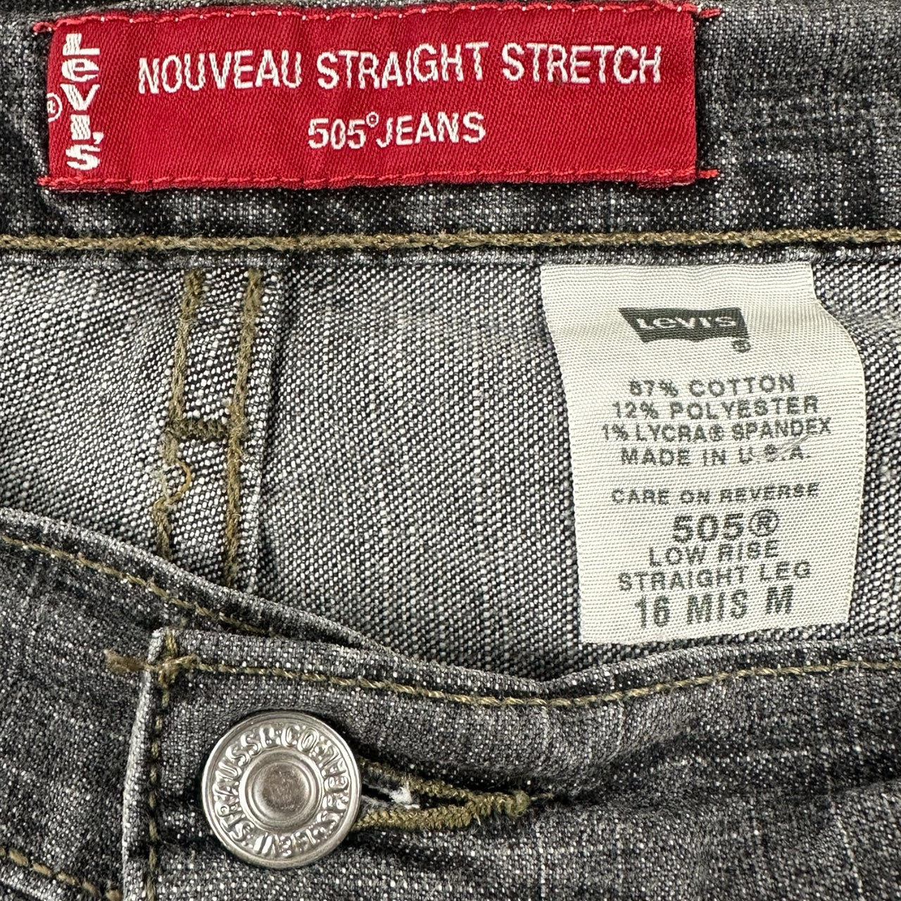 Y2K Levi's 515 Faded Grey Low Rise Straight Jeans