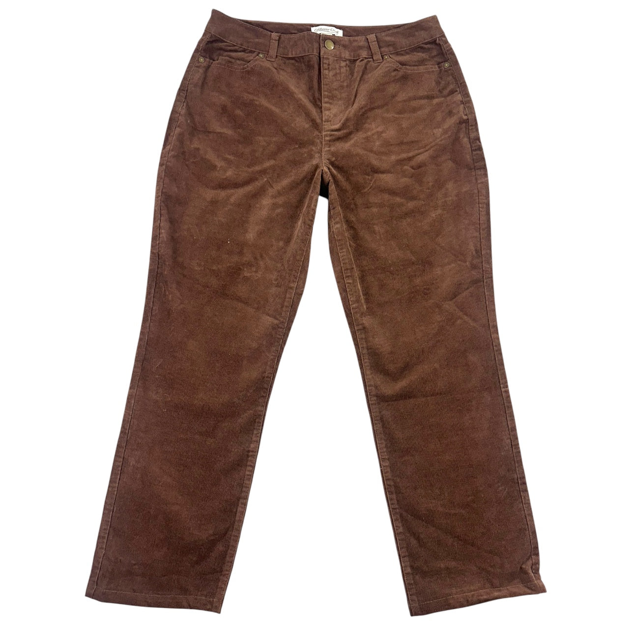 Coldwater Creek High Rise Brown Corduroy Straight Leg Pants