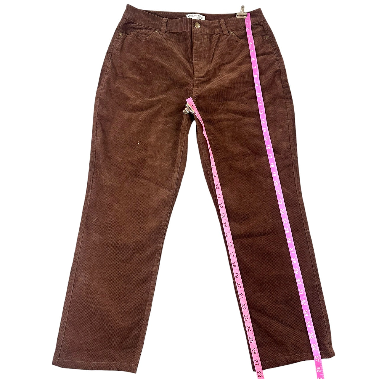 Coldwater Creek High Rise Brown Corduroy Straight Leg Pants