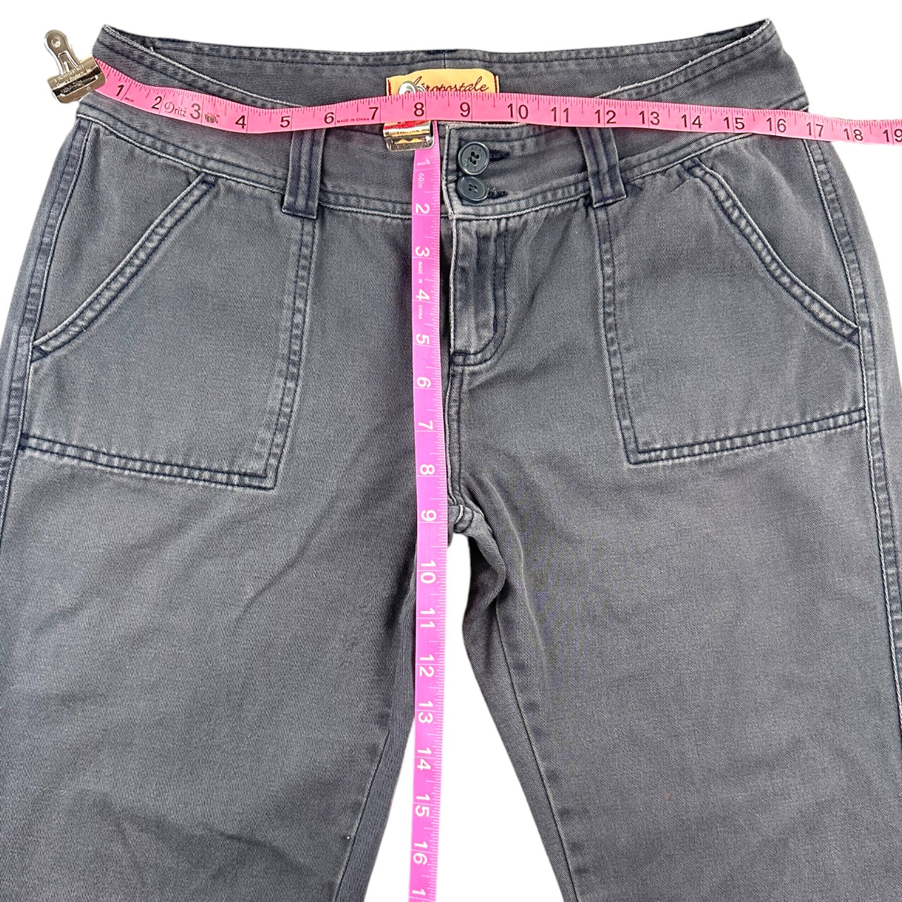 Vintage Aero Faded Charcoal Mid Rise Cargo Pants