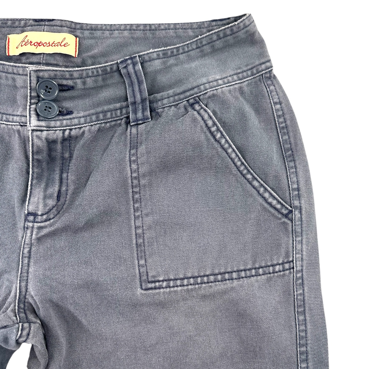 Vintage Aero Faded Charcoal Mid Rise Cargo Pants