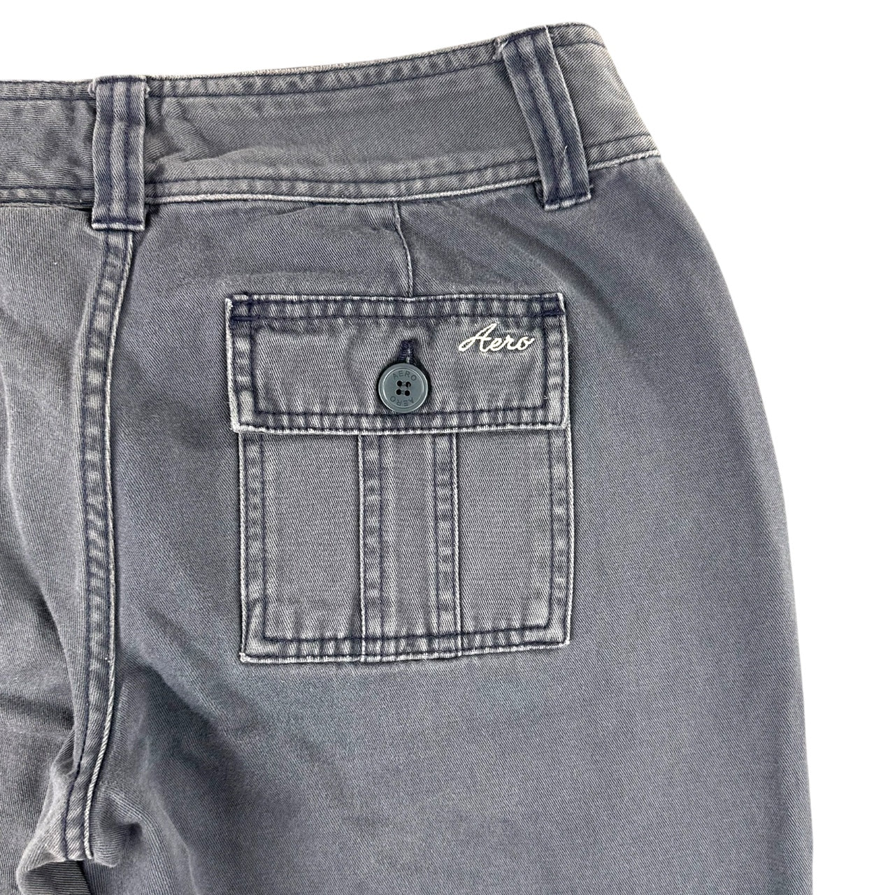 Vintage Aero Faded Charcoal Mid Rise Cargo Pants