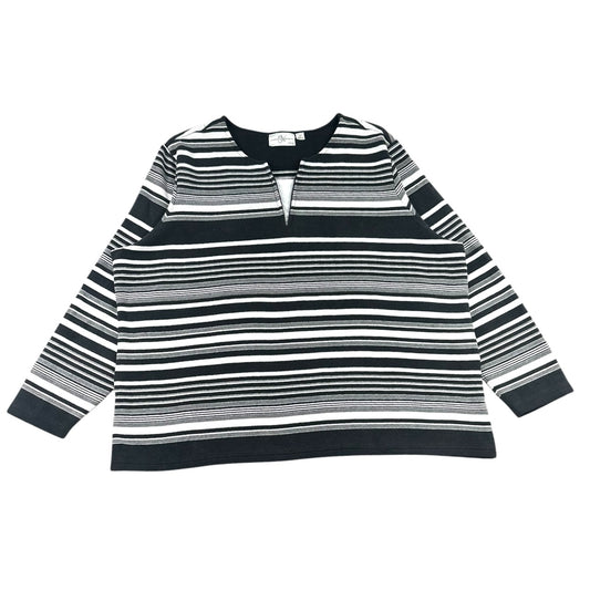 Vintage 90s Studio Works Monochrome Striped Knit Top