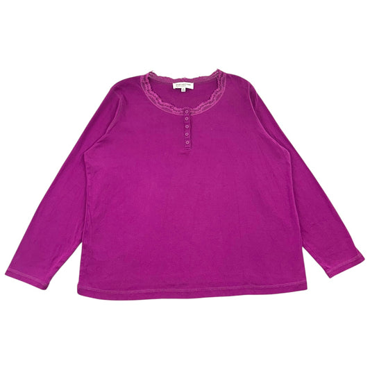 Vintage Jones New York Magenta Henley