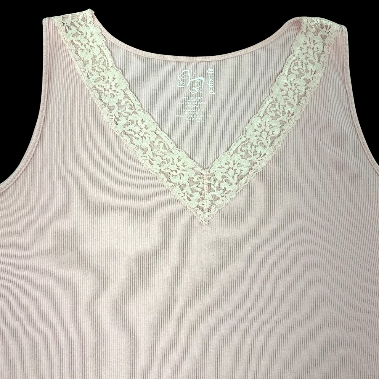 St. John's Bay "Perfect Fit" Baby Pink Lace Tank