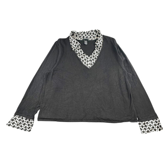 Vintage 90s Black & Geometric Print Layered Top