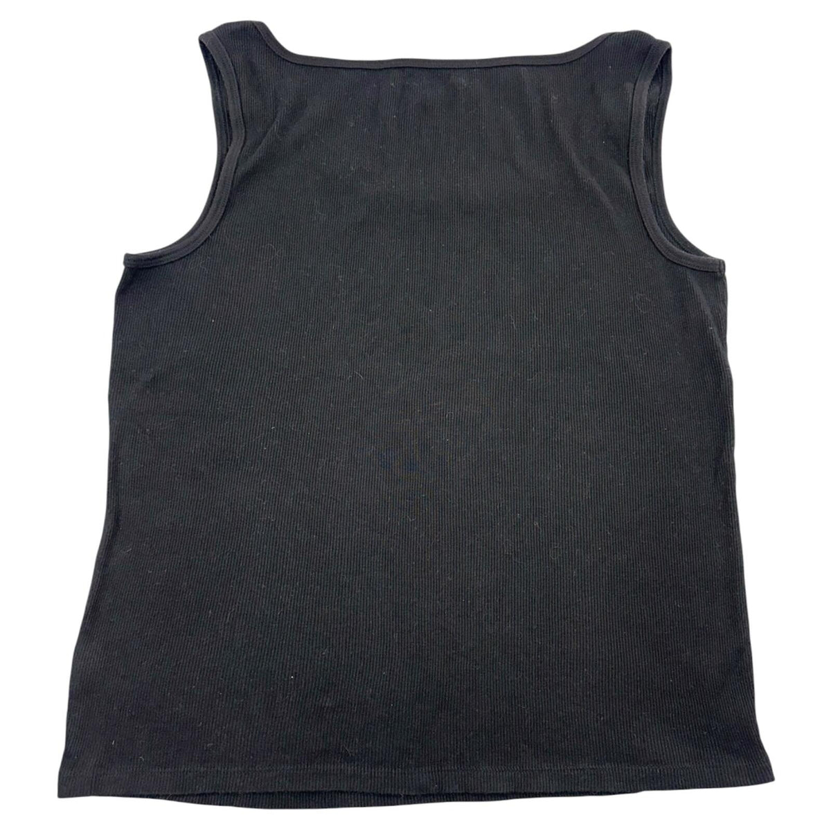 St. John's Bay Y2K Black Ribbed Tank Top with Beaded Neckline