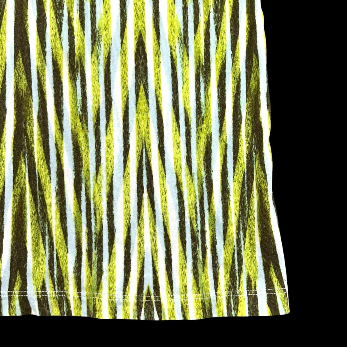 Vintage Liz Claiborne Chartreuse Geometric Knit Top