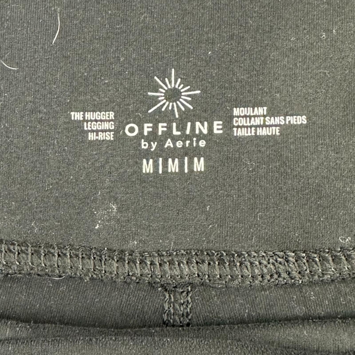 Aerie OFFLINE Hugger Leggings High Rise Black Athleisure Yoga Activewear