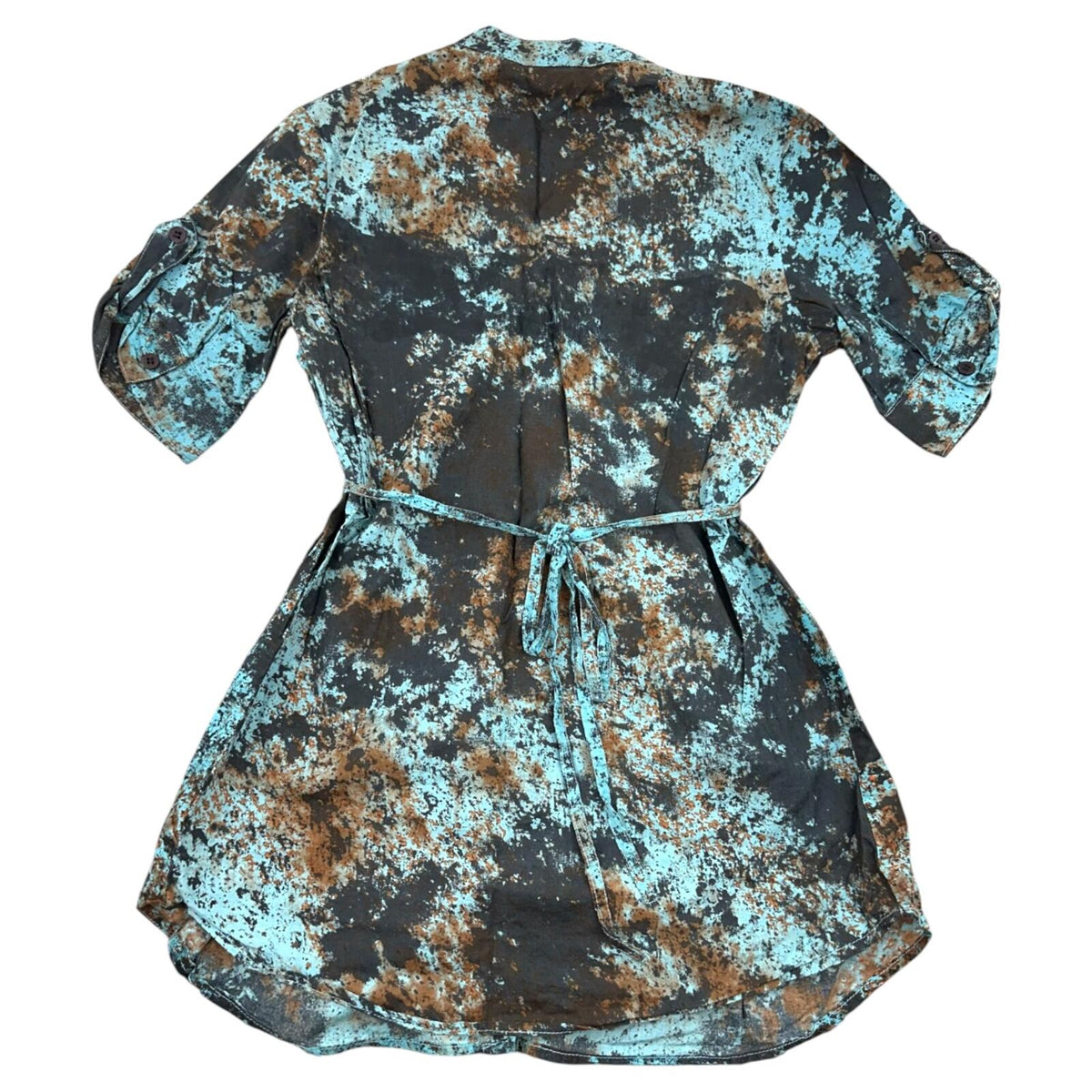 Vintage Daytrip Turquoise & Earth Tone Distressed Tunic