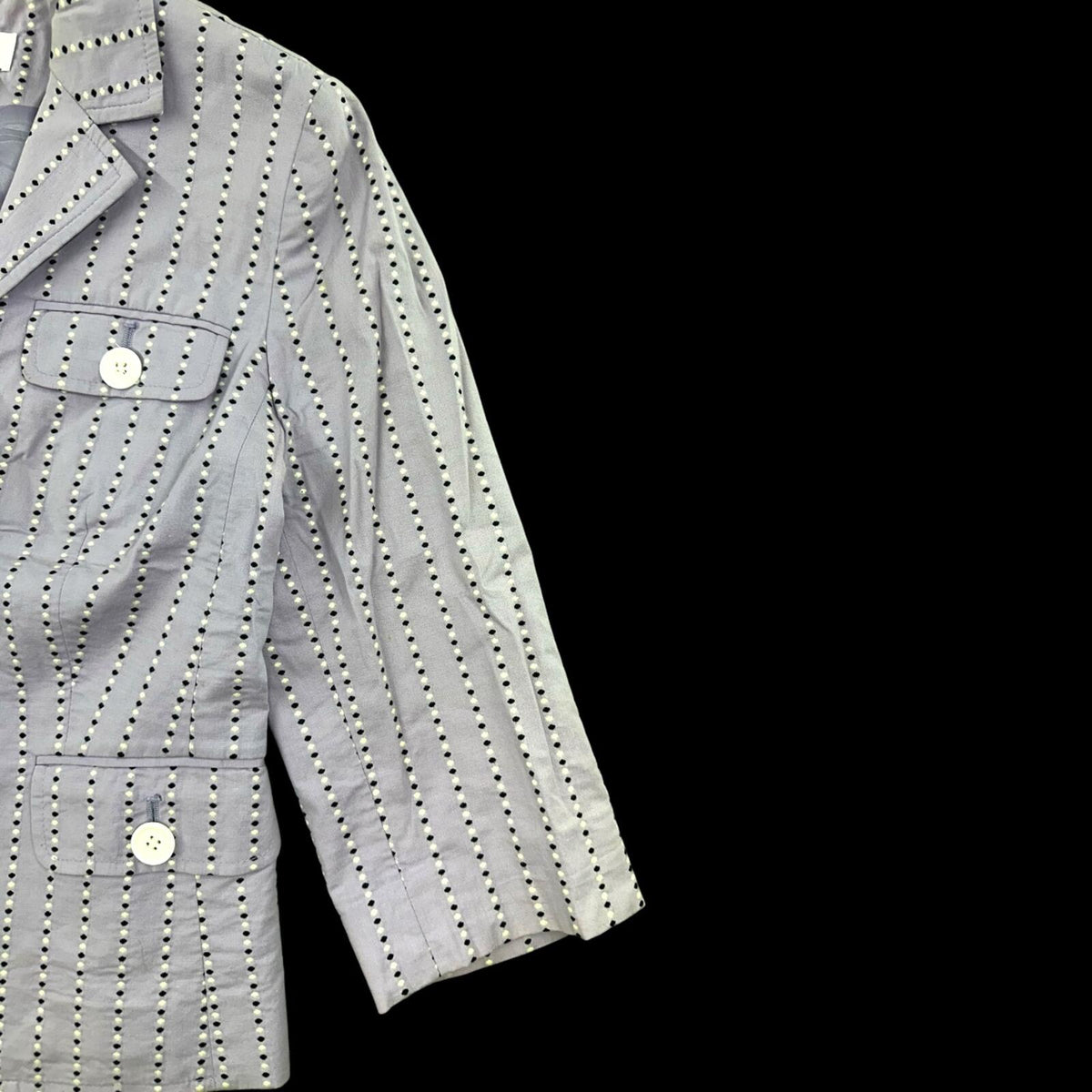 Ann Taylor LOFT Vintage Inspired Lavender Polka Dot Blazer 3/4 Sleeve