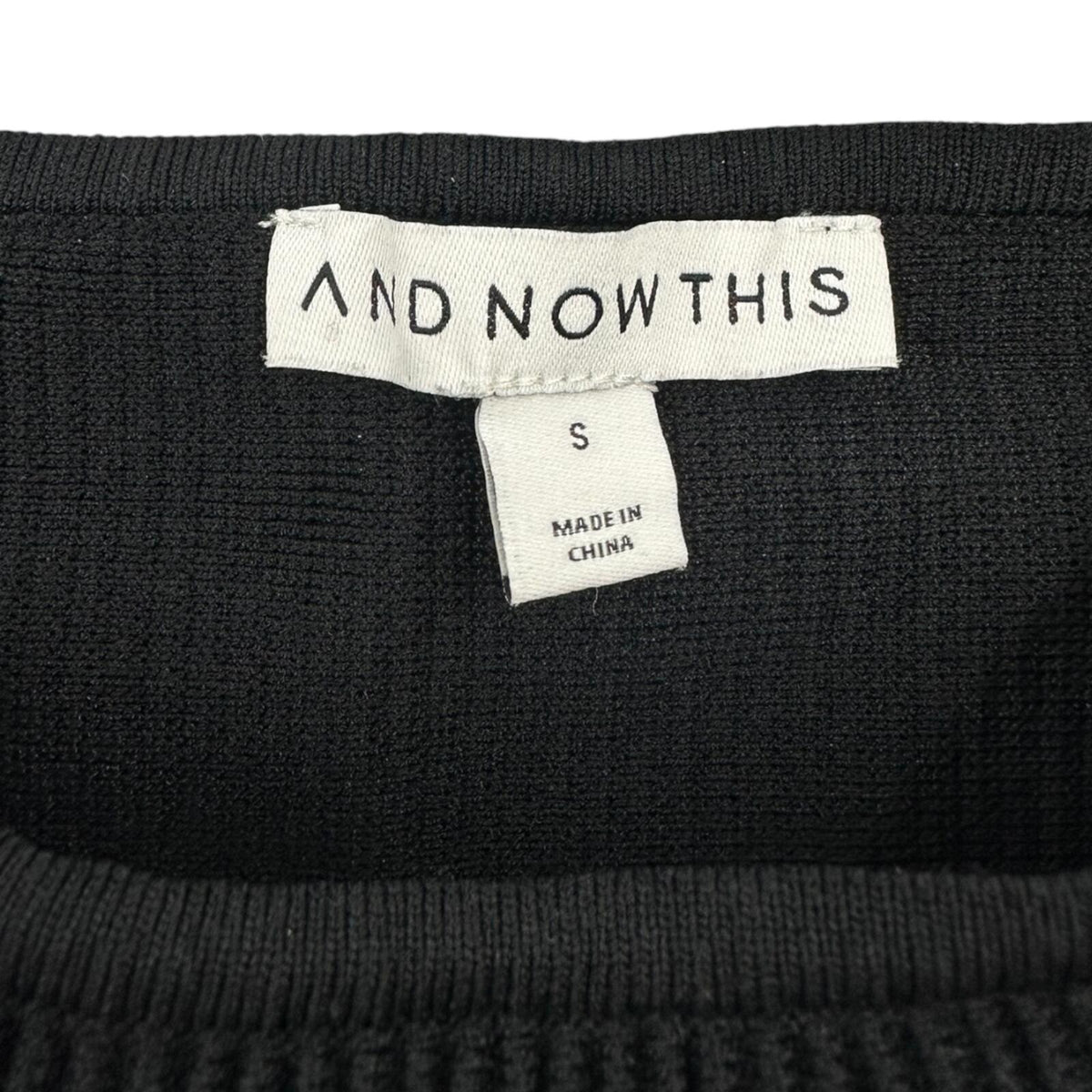 And Now This Black Ribbed Knit Square Neck Tank Top Minimalist 90s