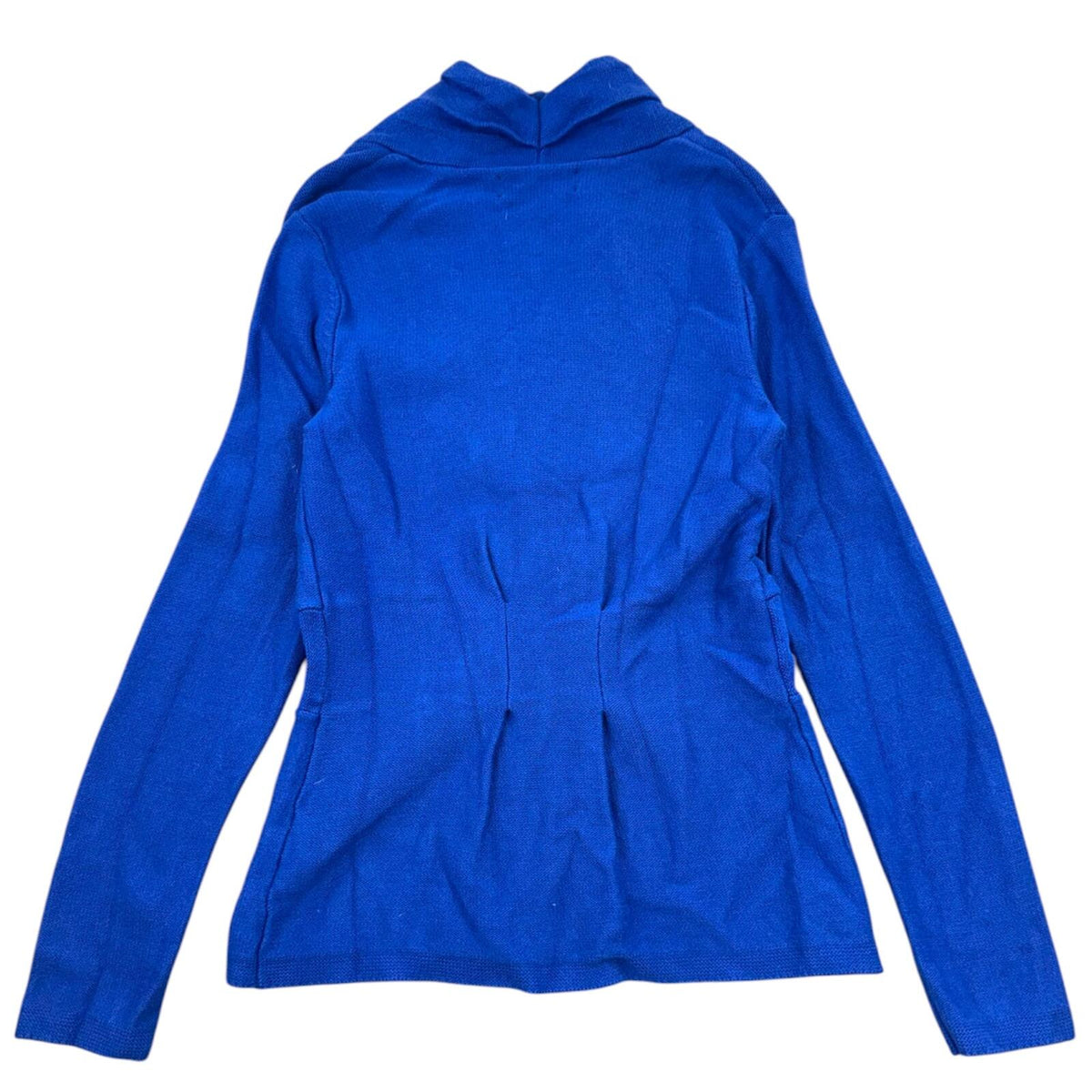 Jones New York Signature Electric Blue Double Breasted Shawl Collar Cardigan
