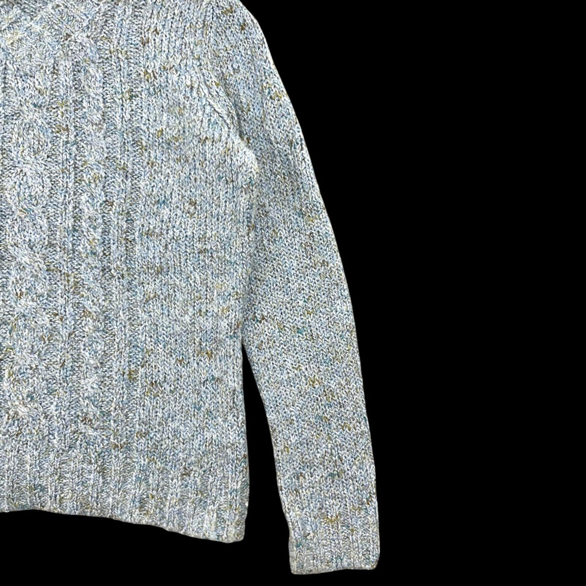 Croft & Barrow Blue Cable Knit Sweater Cozy Core Eclectic Grandpa
